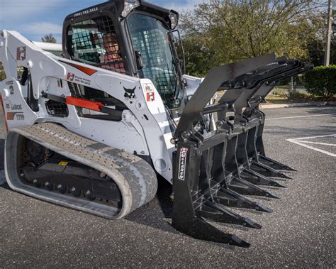 skid steer root rake|root rake for skid loader.